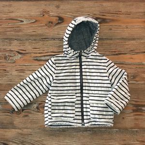 Zara Boys Striped Zipper Hoodie | Size 2-3 years